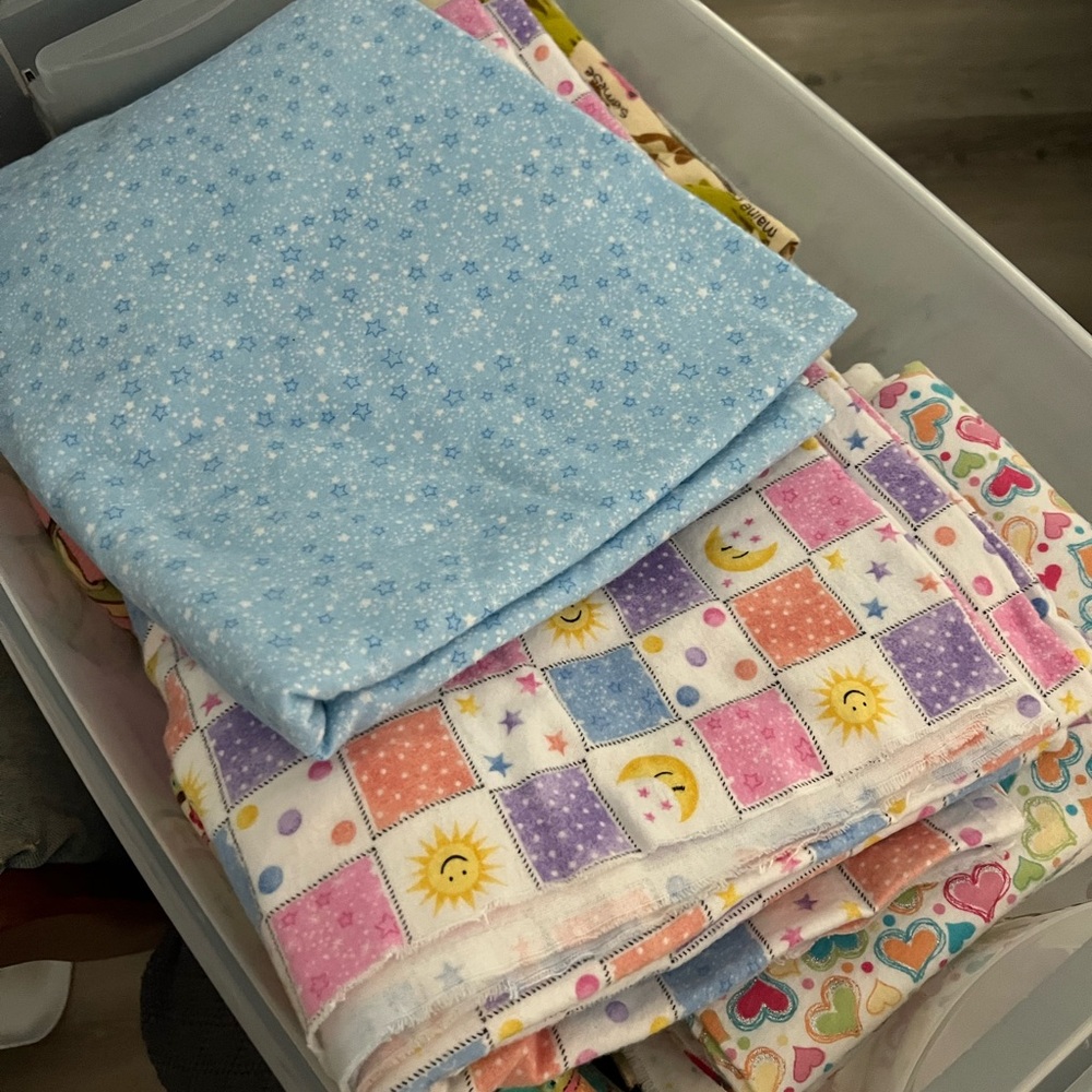 Soft Blue & Pastel Patchwork Baby Bedding Set